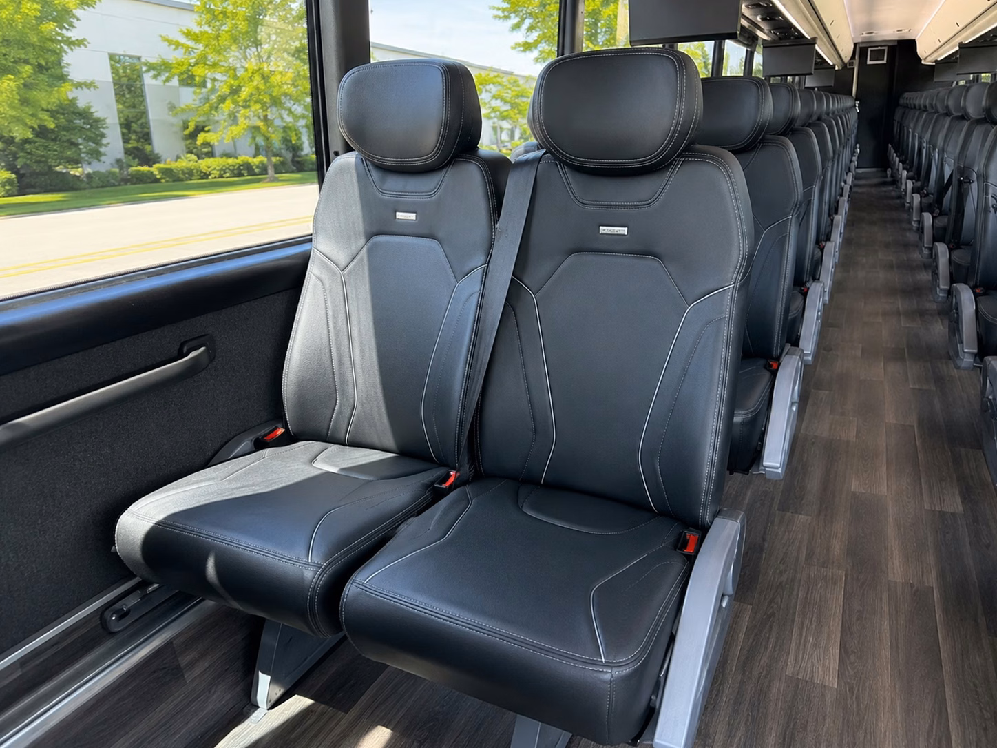 56 passenger charter bus interior