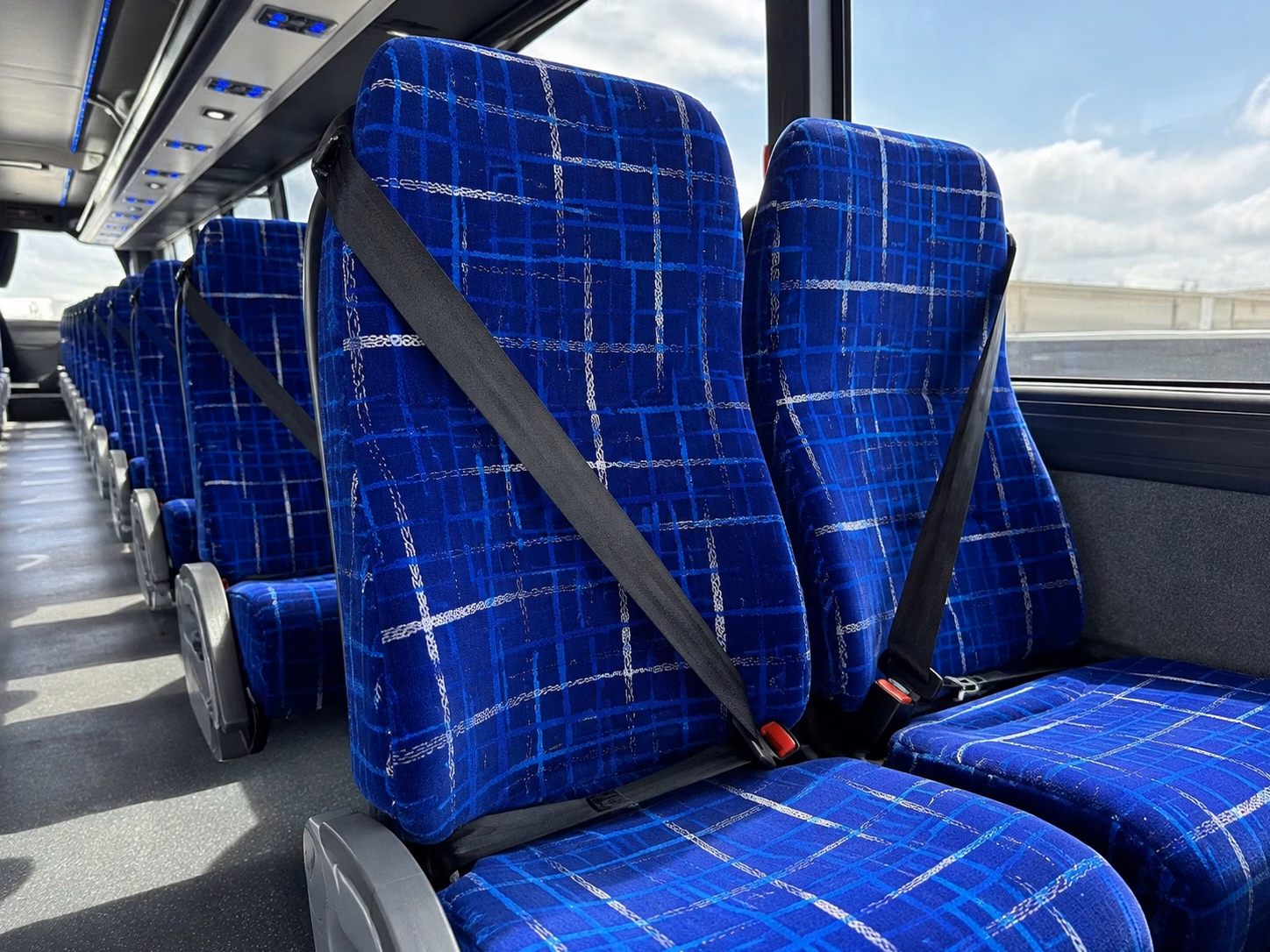 clarksville charter bus interior